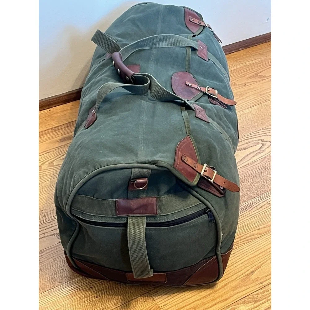 Orvis Battenkill Canvas / Leather Duffle Bag -XL Large 34